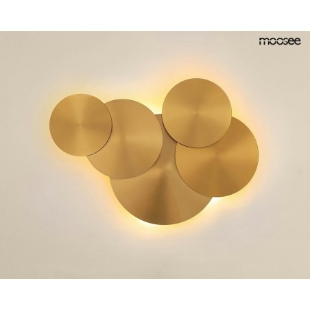 Moosee Lampa Ścienna Scudo Złota