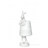 Kare Lampa Stołowa Rabbit Fur 50 Cm Biała / Srebrna