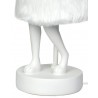 Kare Lampa Stołowa Rabbit Fur 50 Cm Biała / Srebrna