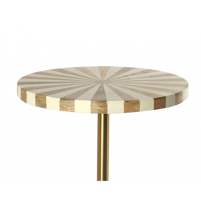 Kare Stolik Domero Cirque 25 Biało-Złoty