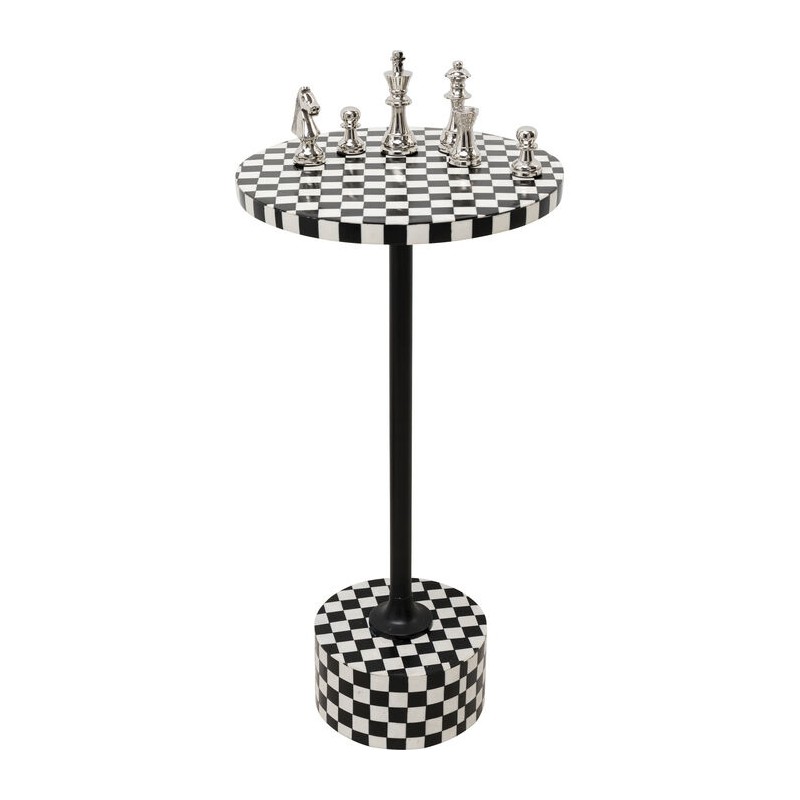 Kare Stolik Domero Chess 25 Biało-Czarny