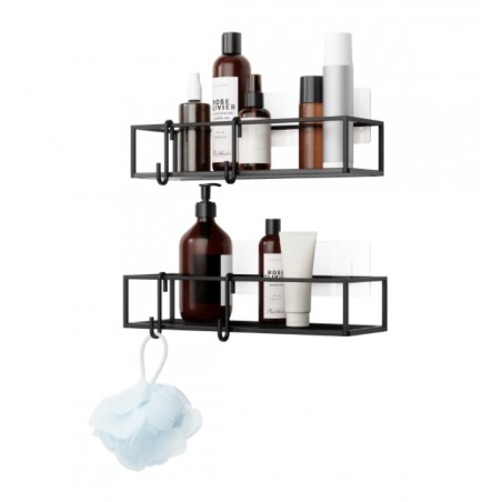 Umbra Zestaw 2 Półek Prysznicowych        Cubiko Czarny