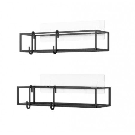 Umbra Zestaw 2 Półek Prysznicowych        Cubiko Czarny