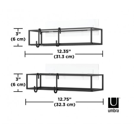 Umbra Zestaw 2 Półek Prysznicowych        Cubiko Czarny