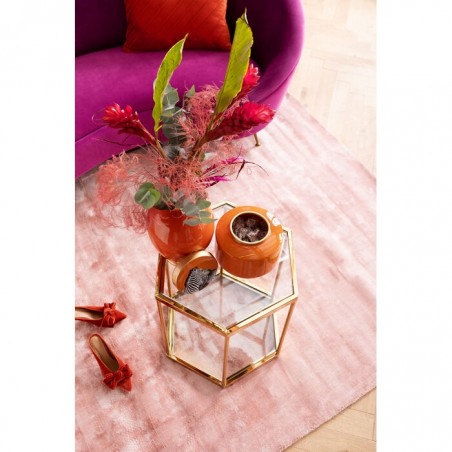 Kare Stolik Kawowy Comb Gold 45 Złoty