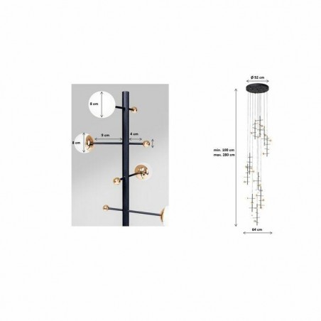 Kare Lampa Wisząca Trapez 280