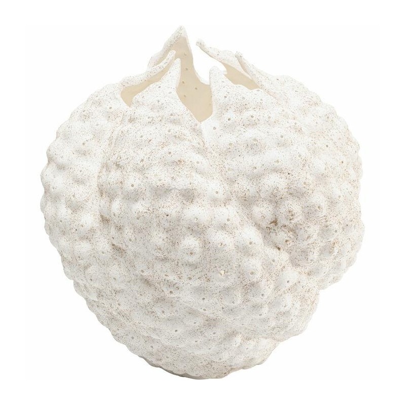 Kare Wazon Dekoracyjny Anemone 26Cm       Biały