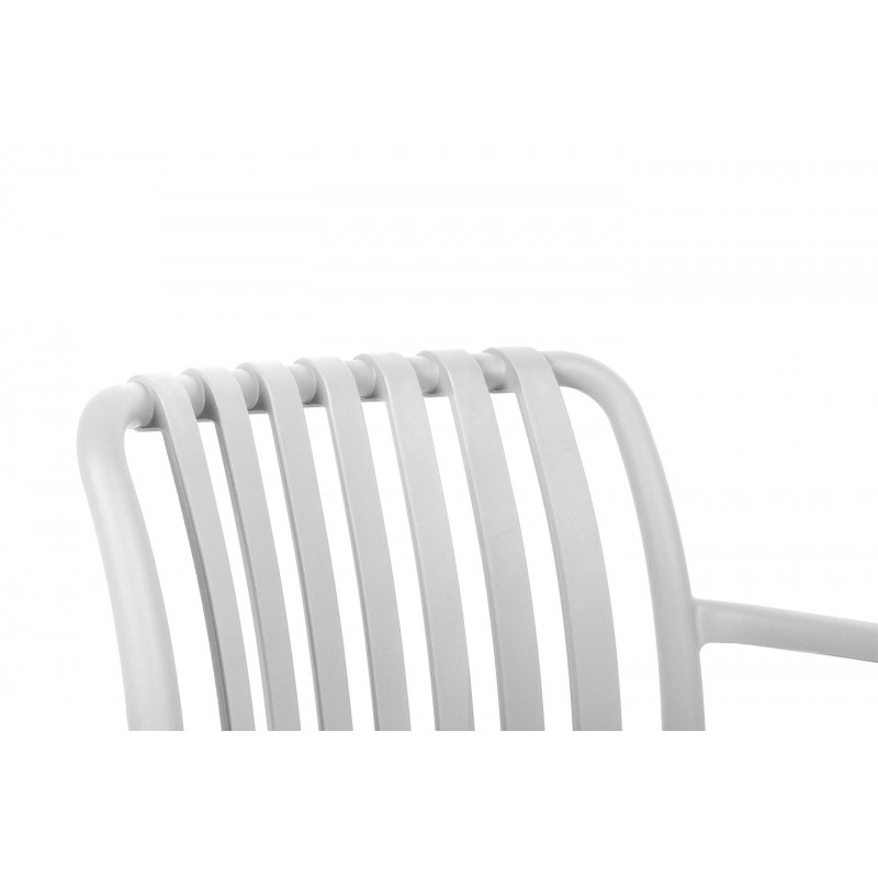 Modesto Krzesło Strips Białe -            Polipropylen