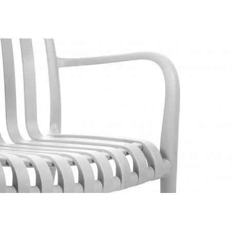 Modesto Krzesło Strips Białe -            Polipropylen