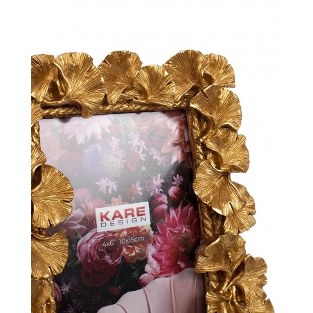 Kare Ramka Na Zdjęcia Ginkgo Leaf 17X20   Cm Złota