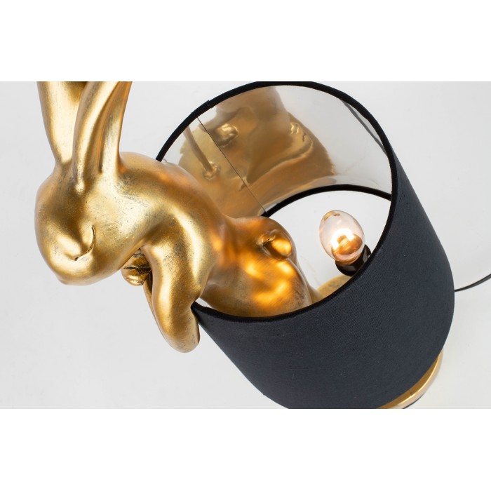 KARE lampa stołowa RABBIT 50 cm złota / czarna