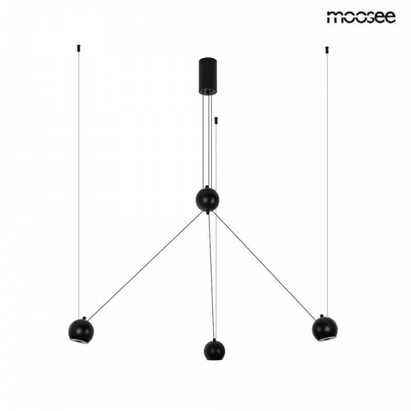 Moosee Lampa Wisząca Octo 3 Czarna