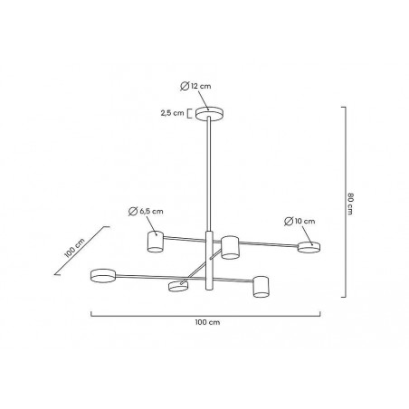 Moosee Lampa Wisząca Piazetta Czarna