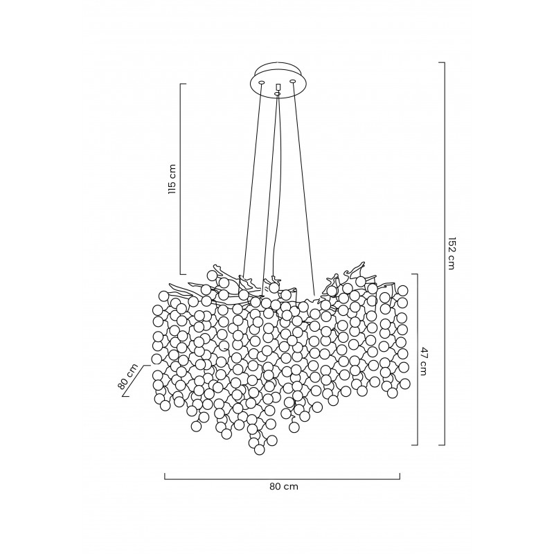 MOOSEE lampa wisząca RIVIERA 80 złota /   clear