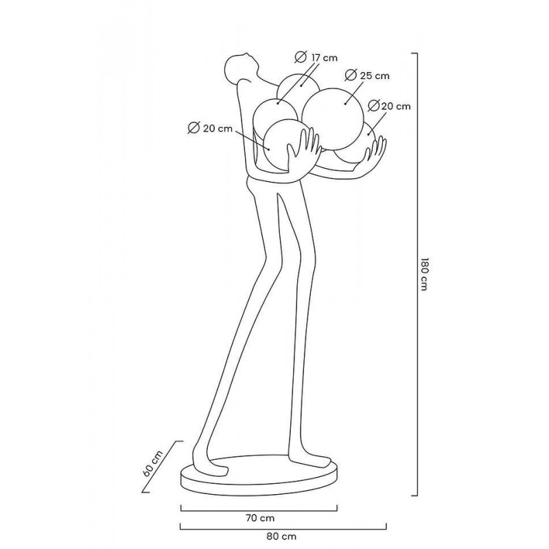 MOOSEE lampa podłogowa HUMAN GOLD         PREMIUM