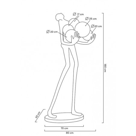 MOOSEE lampa podłogowa HUMAN GOLD         PREMIUM