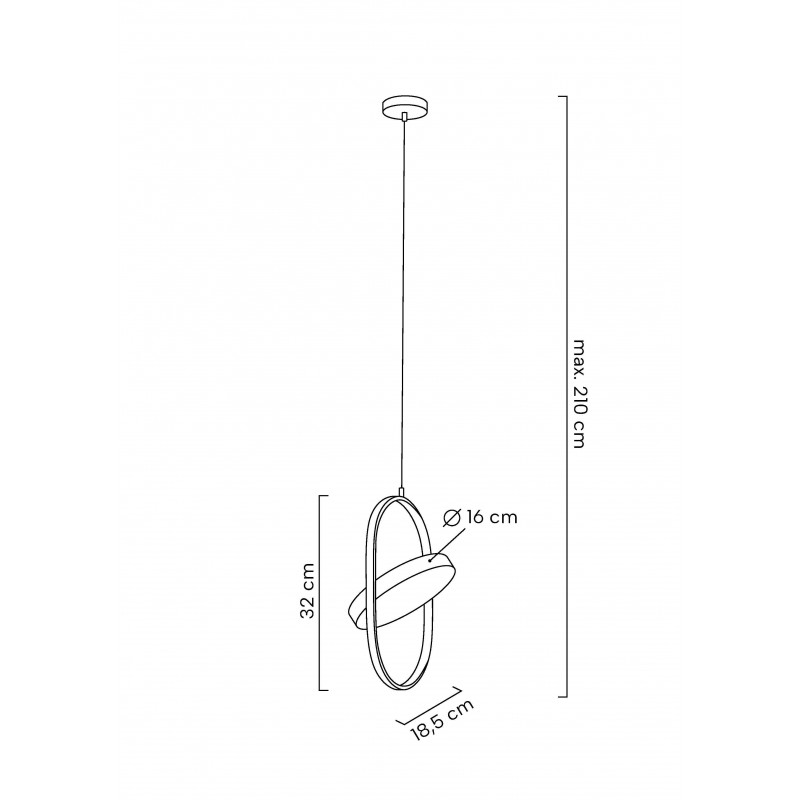 MOOSEE lampa wisząca SPINNER 19 złota