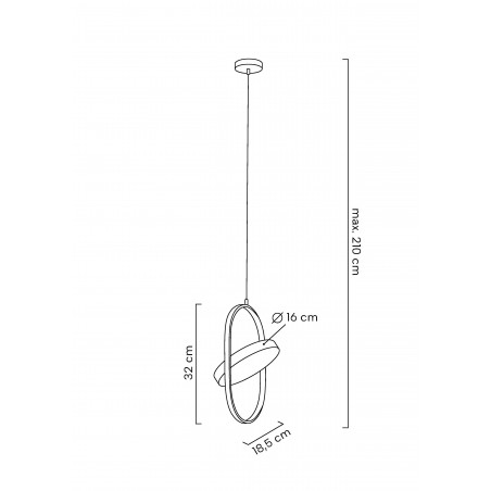 MOOSEE lampa wisząca SPINNER 19 złota
