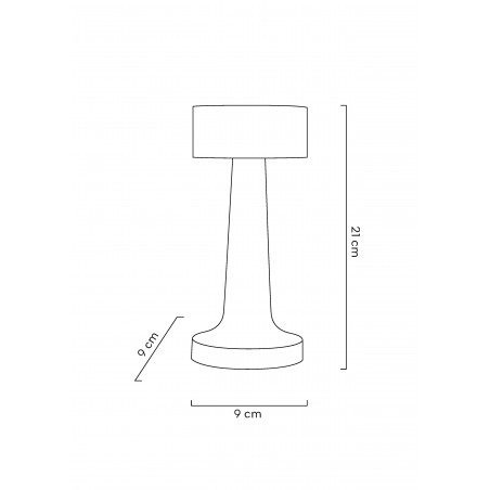 Lampa biurkowa LEE złota - wbudowana bateria, LED