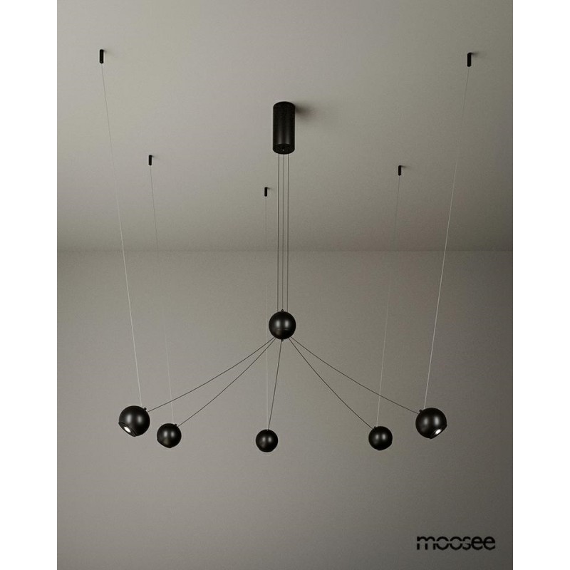 Moosee Lampa Wisząca Octo 5 Czarna