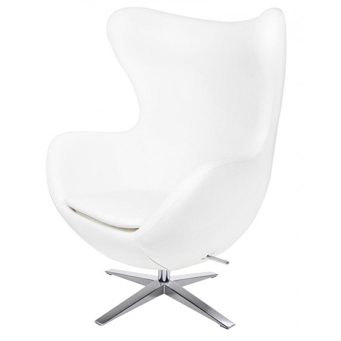 Fotel Egg Szeroki Pu Biały