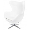 Fotel Egg Szeroki Pu Biały