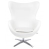 Fotel Egg Szeroki Pu Biały