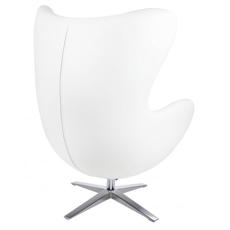 Fotel Egg Szeroki Pu Biały
