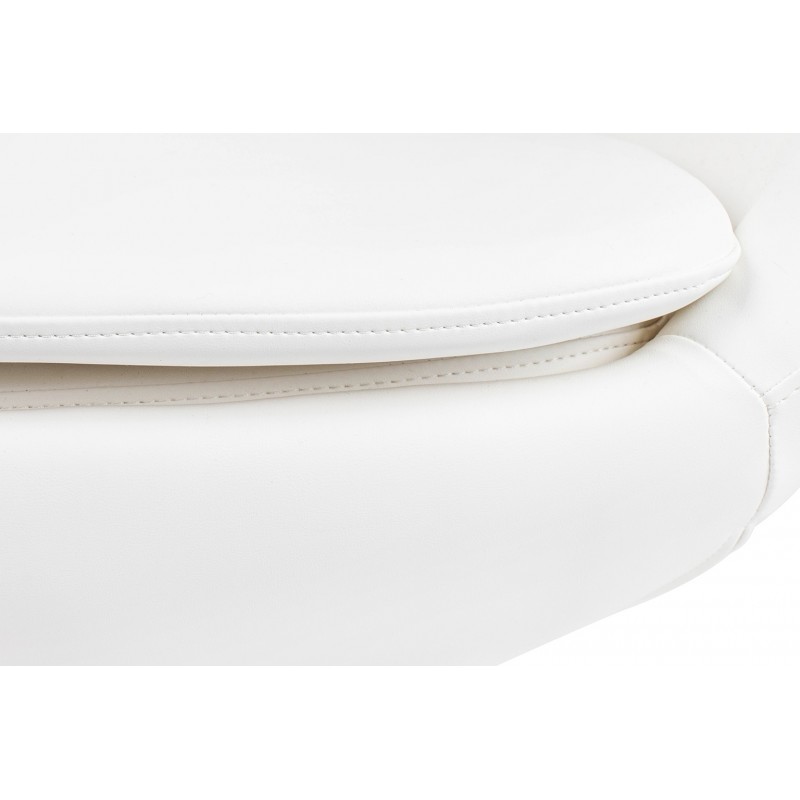 Fotel Egg Szeroki Pu Biały