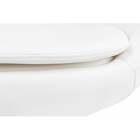 Fotel Egg Szeroki Pu Biały