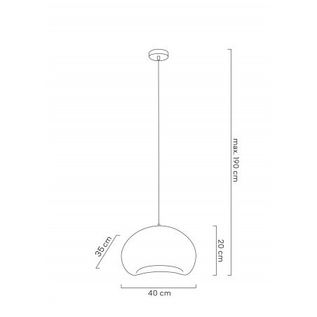 MOOSEE lampa wisząca NEST 40 biała