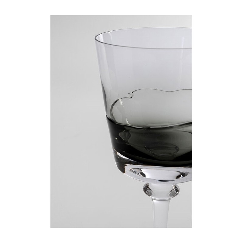 Kare Komplet Kieliszków Do Czerwonego     Wina Mimi 21 Cm Szary (4 Sztuki)