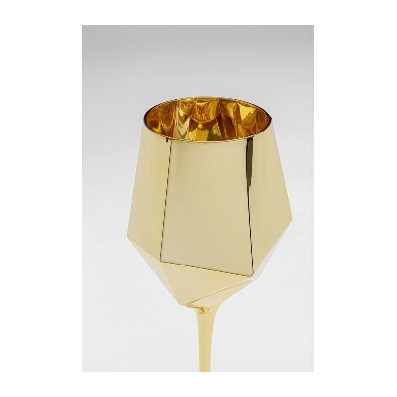 Kare Komplet Kieliszków Do Wina Diamond   660 Ml Złoty (4 Sztuki)