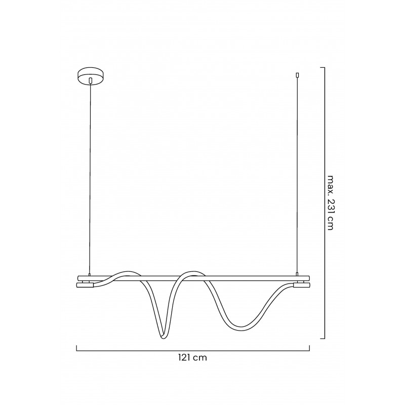 MOOSEE lampa wisząca SERPIENTE 120  czarna