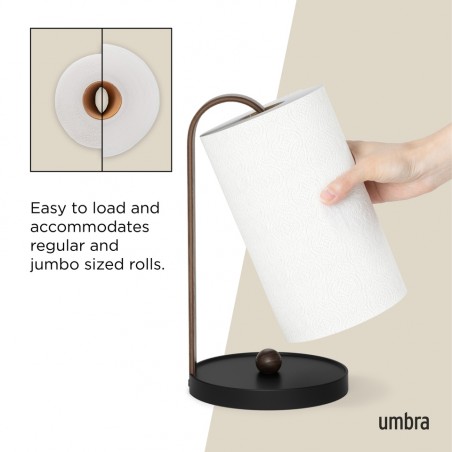 Umbra Stojak Na Ręcznik Papierowy         Bellwood Czarny/orzech