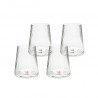 Kare Komplet 4 Szklanek Riffle 440Ml Transparentny
