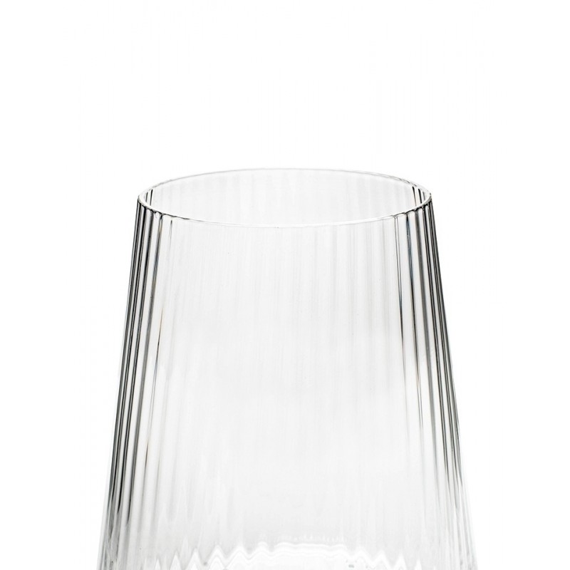 Kare Komplet 4 Szklanek Riffle 440Ml      Transparentny