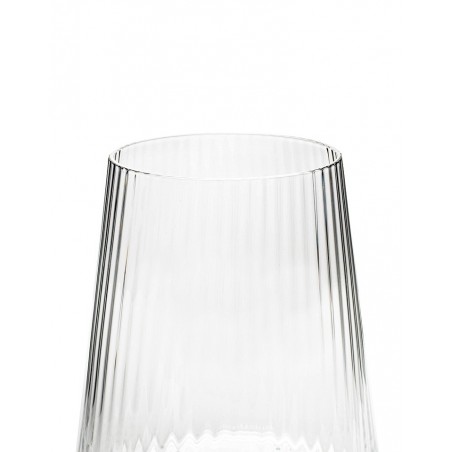 Kare Komplet 4 Szklanek Riffle 440Ml      Transparentny