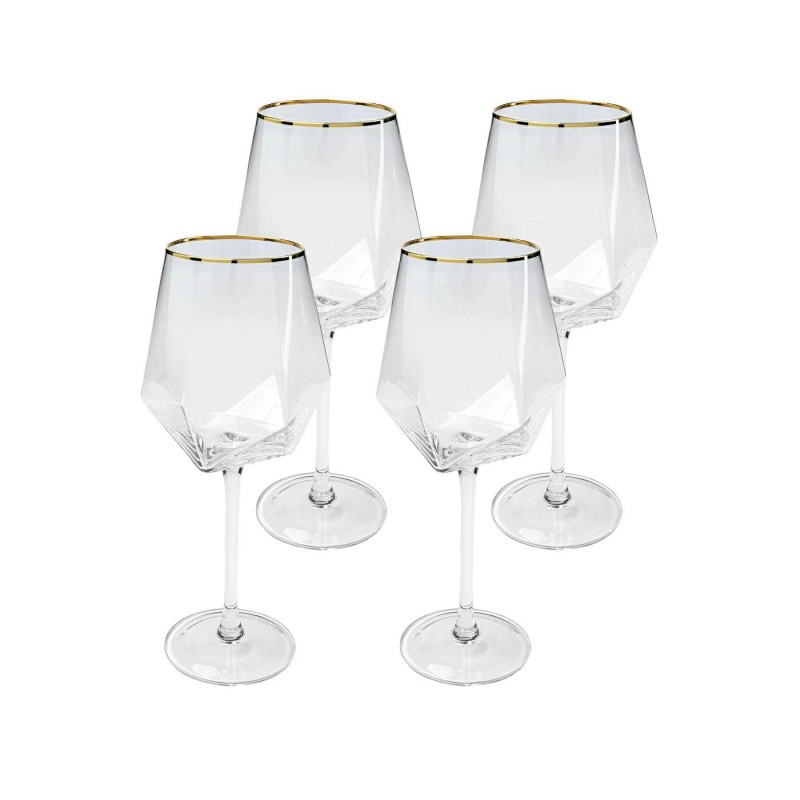 Kare Komplet Kieliszków Do Wina Diamond   Rim 525 Ml (4 Sztuki)
