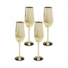 Kare Komplet Kieliszków Do Szampana       Diamond 365 Ml Złoty (4 Sztuki)