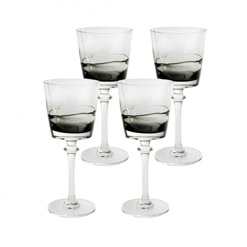 Kare Komplet Kieliszków Do Czerwonego     Wina Mimi 21 Cm Szary (4 Sztuki)