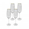 Kare Komplet Kieliszków Do Szampana       Diamond Rim 360 Ml (4 Sztuki)