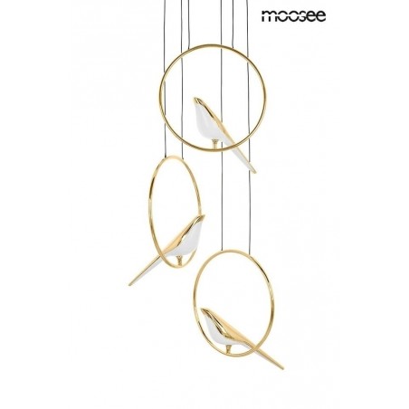 MOOSEE lampa wisząca BIRD DISC złota