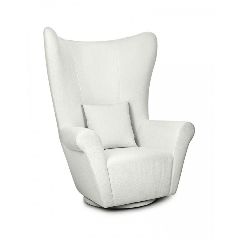 Mamaison Fotel Obrotowy Grosdos Biały /   Chenille