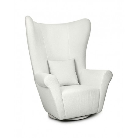 Mamaison Fotel Obrotowy Grosdos Biały /   Chenille