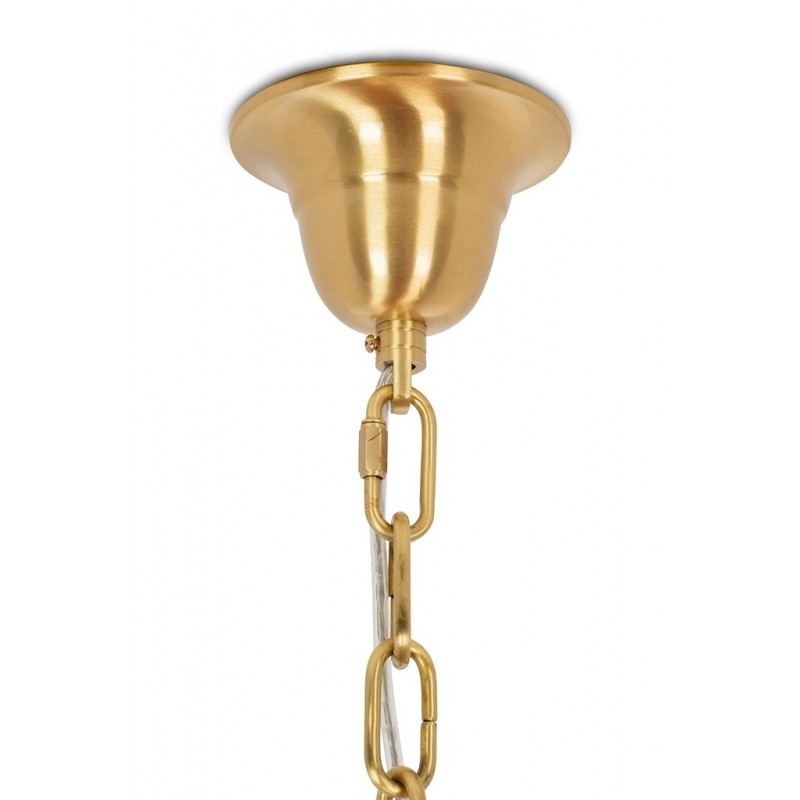 Moosee Lampa Wisząca Tiffany 135 Biała    Mosiądz / Naturalne Pióra