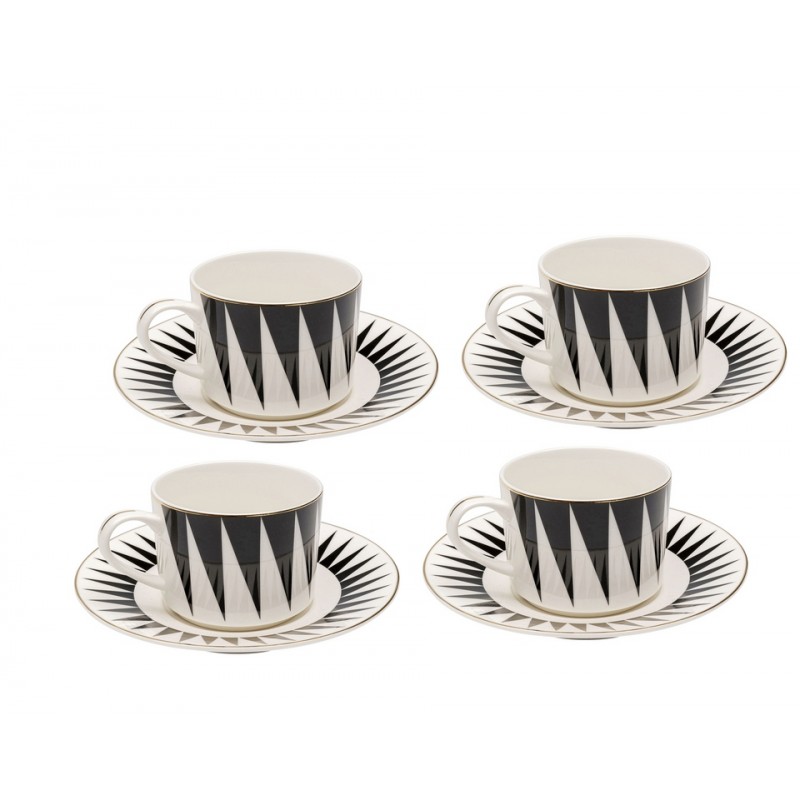 Kare Komplet 4 Filiżanek Harlequin