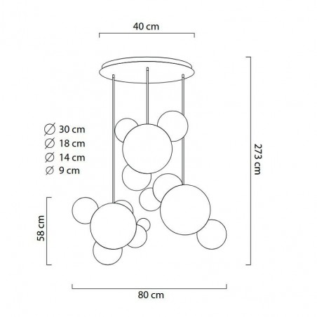 Moosee Lampa Wisząca Capri Disc 3 Złota   - 180 Led, Aluminium, Szkło