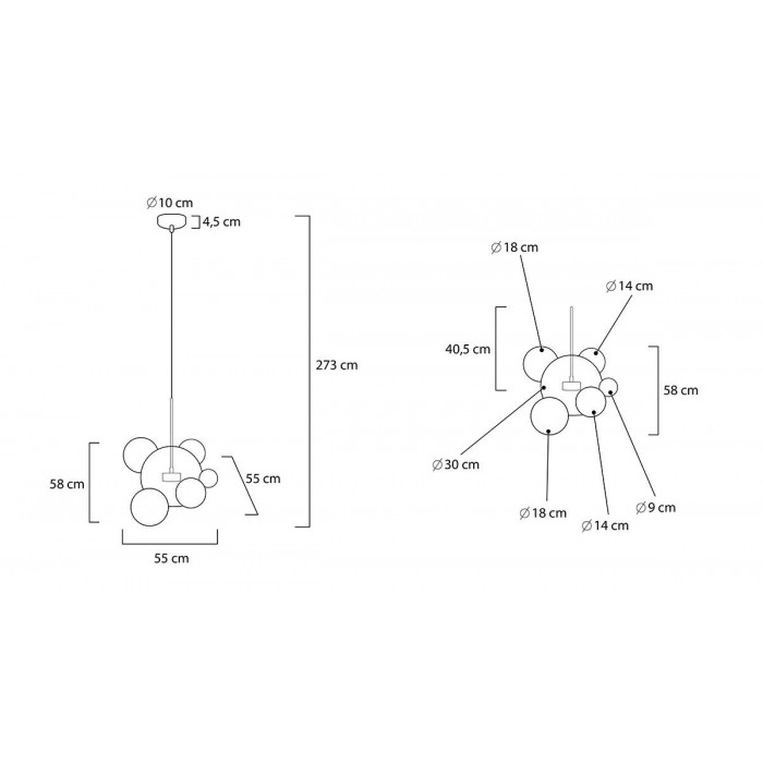 Moosee Lampa Wisząca Capri 6 Złota - 60   Led,...