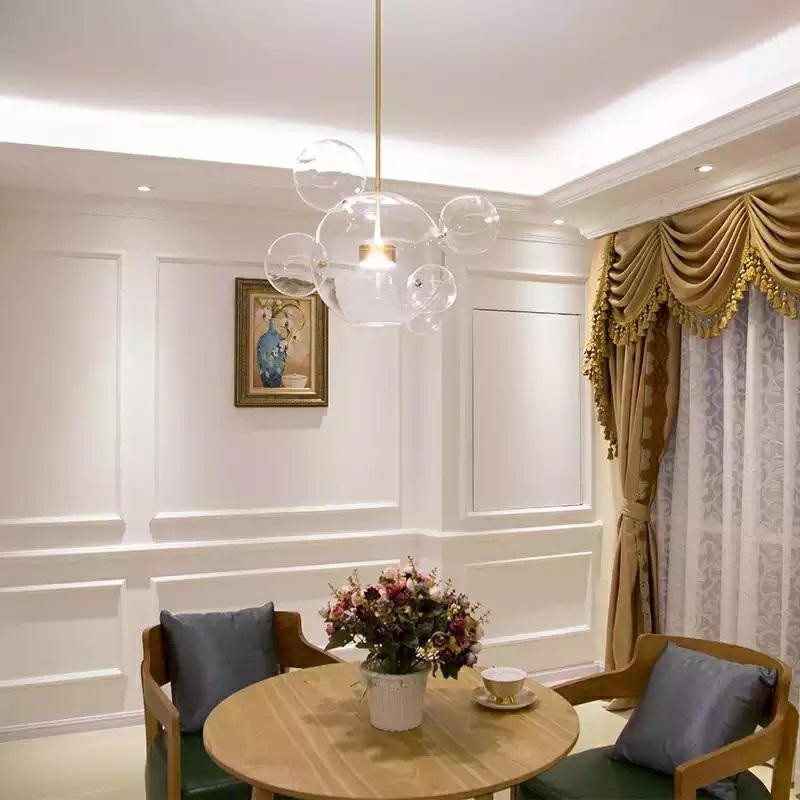 Moosee Lampa Wisząca Capri 6 Złota - 60   Led, Alumiumium, Szkło